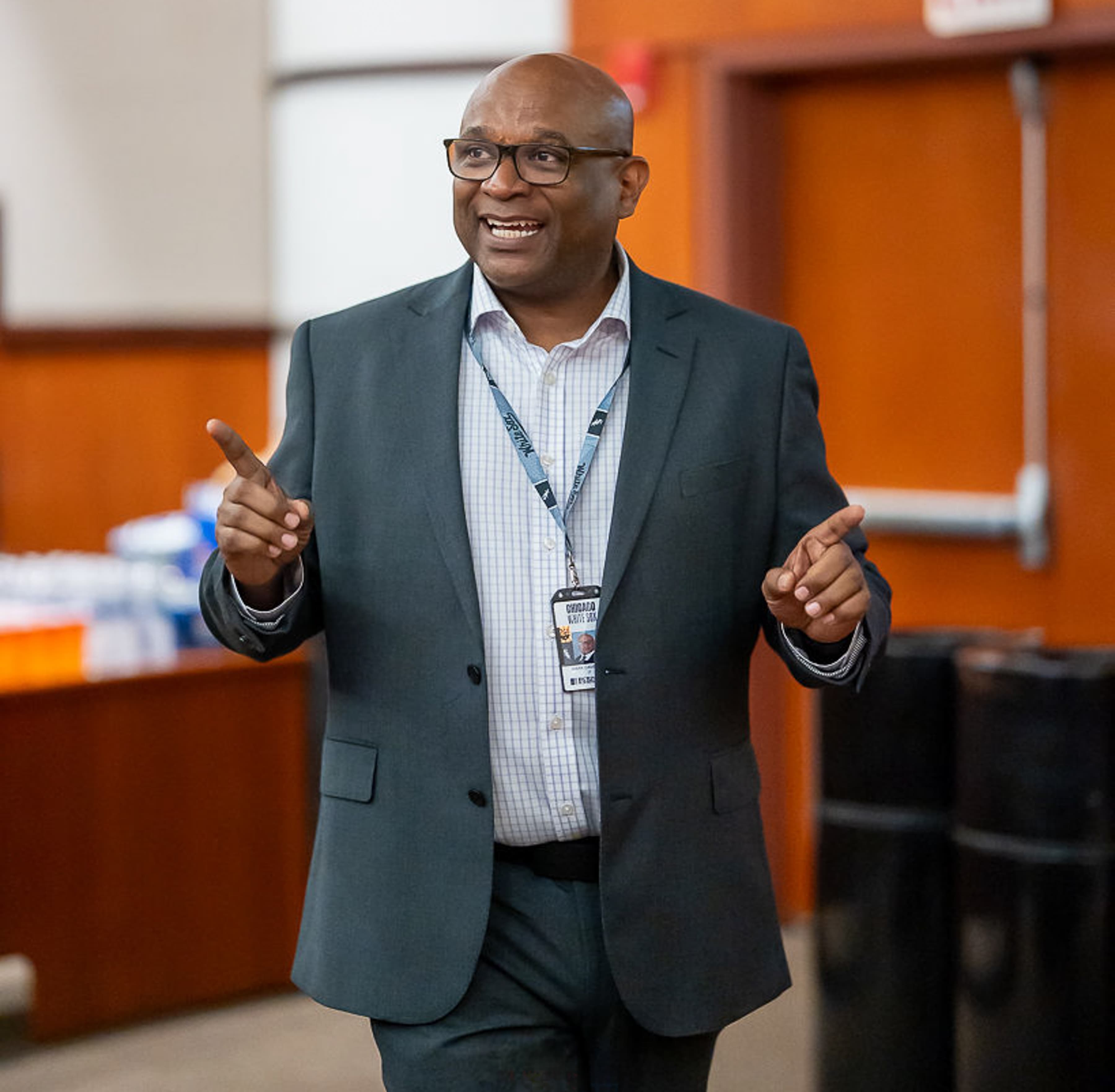 Dr. Mark Campbell delivering a keynote address